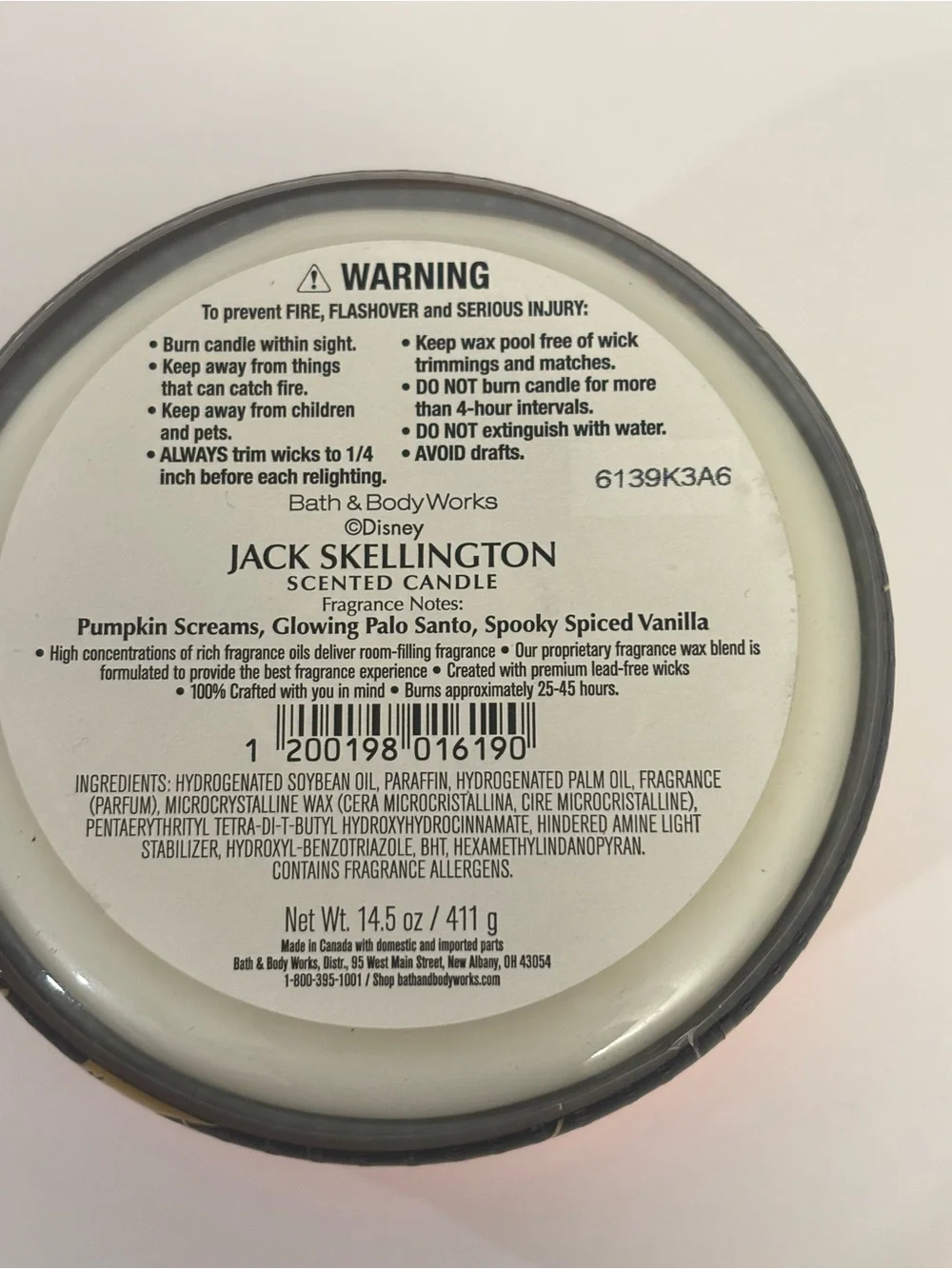 Bath & Body Works Nightmare Before Christmas Jack and Sally Three Wick Candles